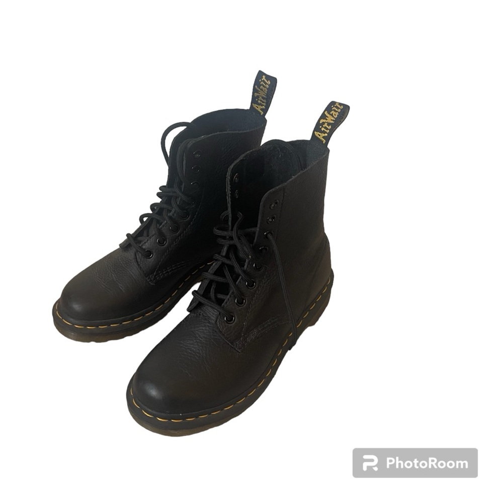 Dr. Martens Women's Black Leather 8-Eye Lace-Up Boots